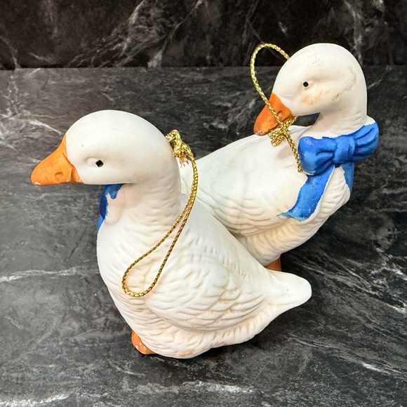 Blue Bow Goose Ornaments - Picture 9 of 11